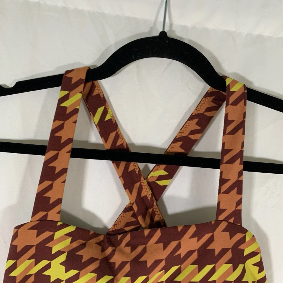 Offline by Aerie Bralette XS Marrón Estampado Cruz Espalda Tirar Elástico Foto 2 de 4