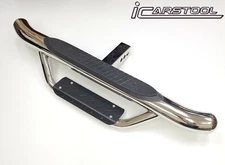 Chrome Steel Tow Hitch Step Bar Guard Drop Step For 2" Receiver Truck Heavy Duty