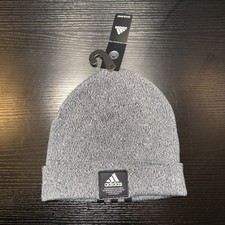 Adidas Gray White Twist Amplifier Knit Cuff Beanie Men's One Size NWT