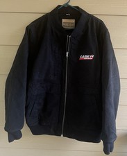 Swingster Mens Large Workwear Jacket Black Case IH Agriculture Logo