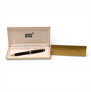 VINTAGE MONTBLANC MEISTERSTUCK BLACK BALLPOINT PEN BLACK INK W/ BOX PAPERS