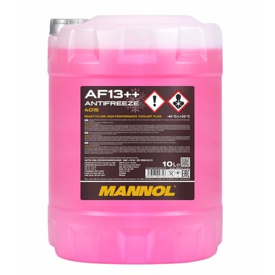 Kühlerfrostschutz MANNOL AF13++ Antifreeze 10 Liter Fertiggemisch -40°C rot