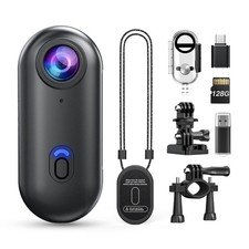 Z10 4K Action Camera, 128GB Wearable Sports Camera with Waterproof Case, Magn...