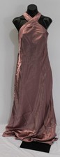 Azazie Women's Doretta Mermaid Bow Satin Dress EH6 Vintage Mauve Size A6 NWT