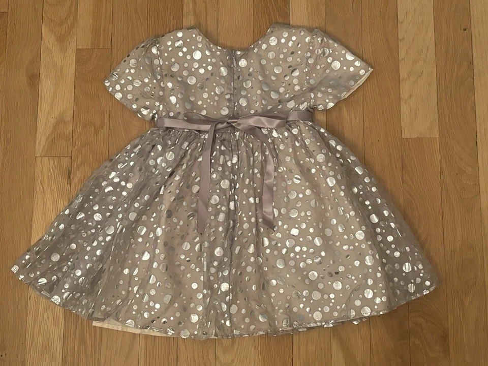 NWT Halabaloo Silk Dress 2t Holiday Picture Wedding Boutique Chasing Fireflies - Image 2 of 4