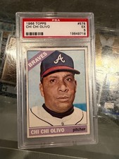 1966 TOPPS #578 CHI CHI OLIVO ATLANTA BRAVES HI# BASEBALL CARD PSA 5 EX