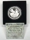 2019 Coming Financial Black Swan Silver Shield 1oz Proof Silver Round/Medallion