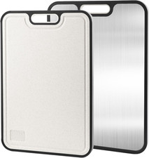 Stainless Steel Cutting Board, Double Sided Steel Cutting Board for Kitchen, Sta