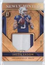 2020 Panini Gold Standard Newly Minted Memorabilia Prime 29/49 Jacob Eason 0e1