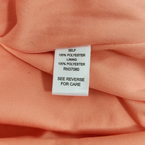 Cato Womens Top Size Women's L Coral Peach Camisole Blouse, Adjustable Straps - Picture 7 of 8
