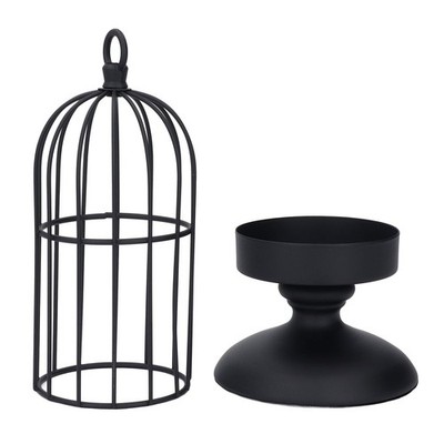 Tyenaza Birdcage Candle Holder, Approx. 11.4 x 26cm / 4.5 x 10.2in, Black