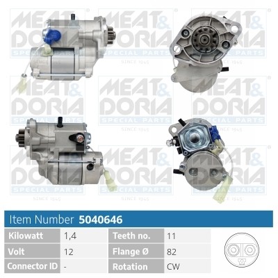 MEAT & DORIA Anlasser Starter 1.4 kW für Opel Corsa D S07 5040646