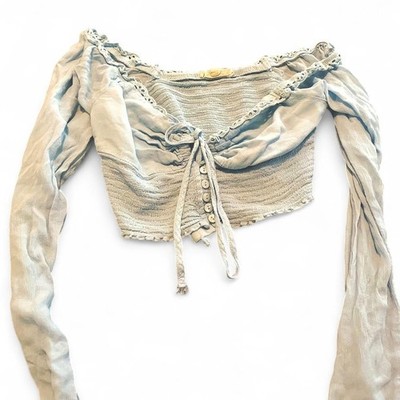 La-hearts-by-pacsun Women's Blue and Grey Crop-top