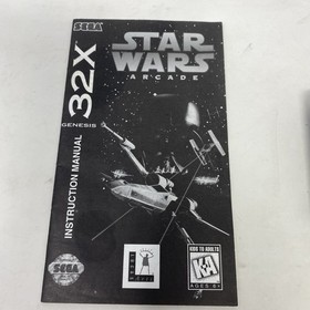 Star Wars Arcade 32X Sega Genesis 1994 Game Cartridge - Instruction Manual