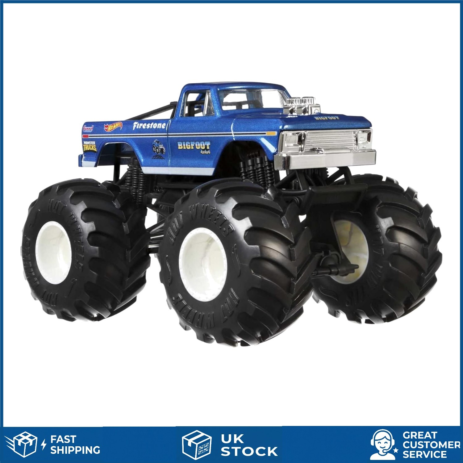 Durable Die-Cast Bigfoot Monster Truck Toy Large 1:24 Scale Vehicle