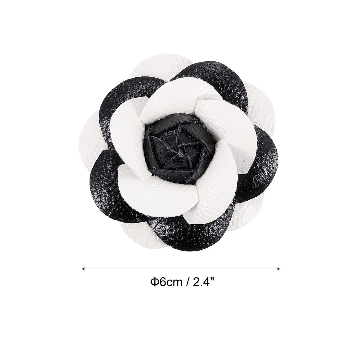 Black Resin Camellia Hairpin Set with 3 Flowers Gothic  display picture 3