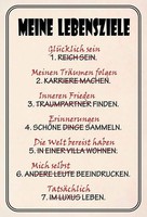 Holzschild 30X20 Cm Meine Lebensziele GlüPcklich Dekoration Deko Geschenk Holz S