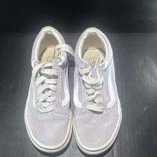 VANS Old Skool Purple White Athletic Low Top Lace Up Unisex Kids Sneakers US 2