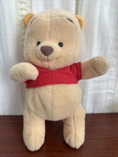 Winnie the Pooh Fisher Price Disney Rattle Plush Stuffed Animal Red Shirt 2006