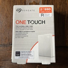 Seagate One Touch 2TB USB-C External SSD - Silver (STKG2000401)
