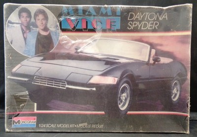 1986 Monogram 2737 'MIAMI VICE' - ''Daytona Spyder'' Plastic Kit! New / Sealed!