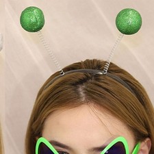2Pcs Halloween Alien Headband and Glasses Alien Rainbow Lens Sunglasses,Boppers