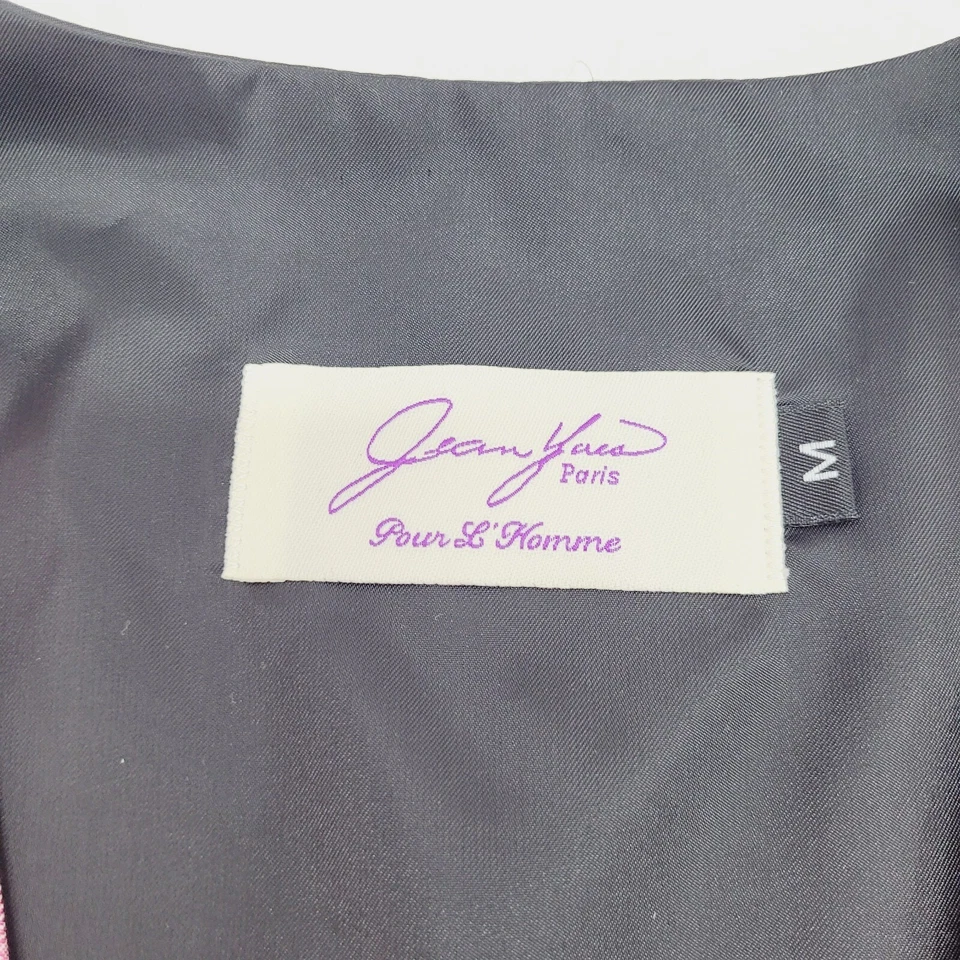 JEAN YAES PARIS Pour L Homme Medium Formal Wedding Tuxedo Prom Vest Pink Stripe - Image 4 of 4