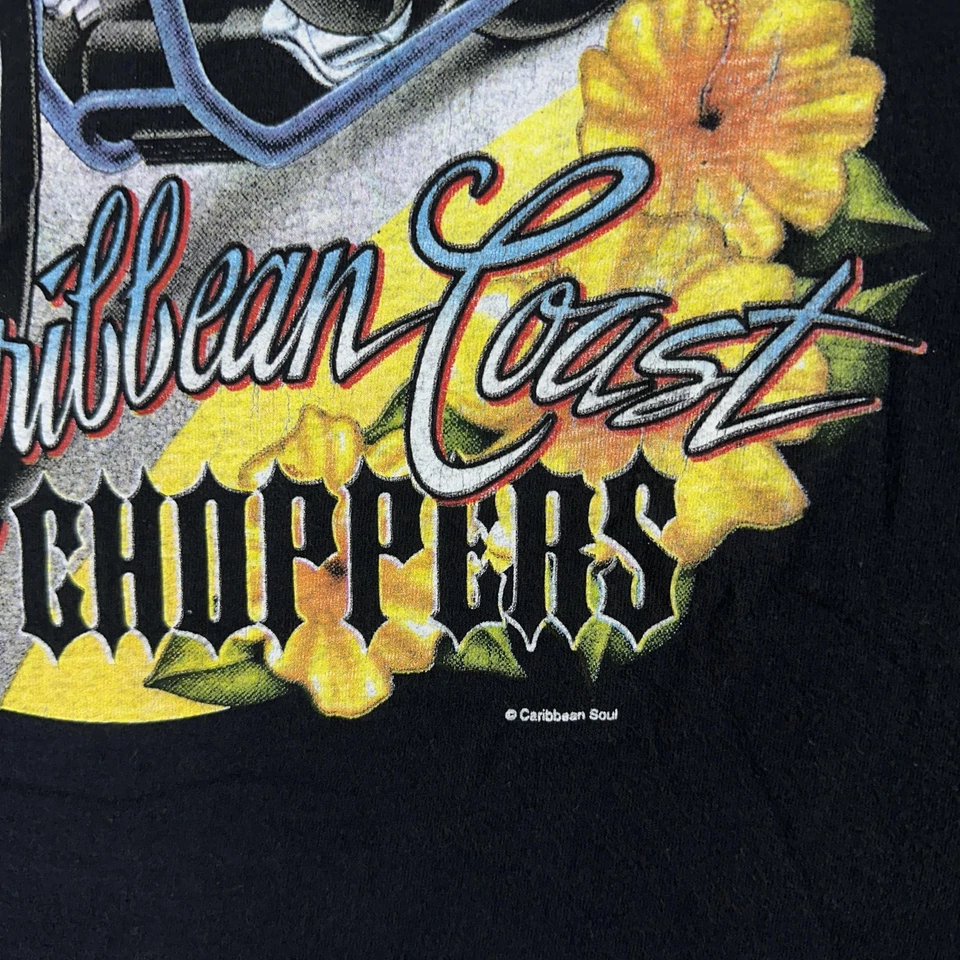Camisa Caribbean Soul Para Hombre XL Negra Caribbean Coast Choppers Motociclista Foto 4 de 4
