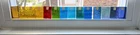 Lot 14 BLENKO Stained Glass Salesman 2"x 3"  Sample Blocks Colorful Vintage 60s
