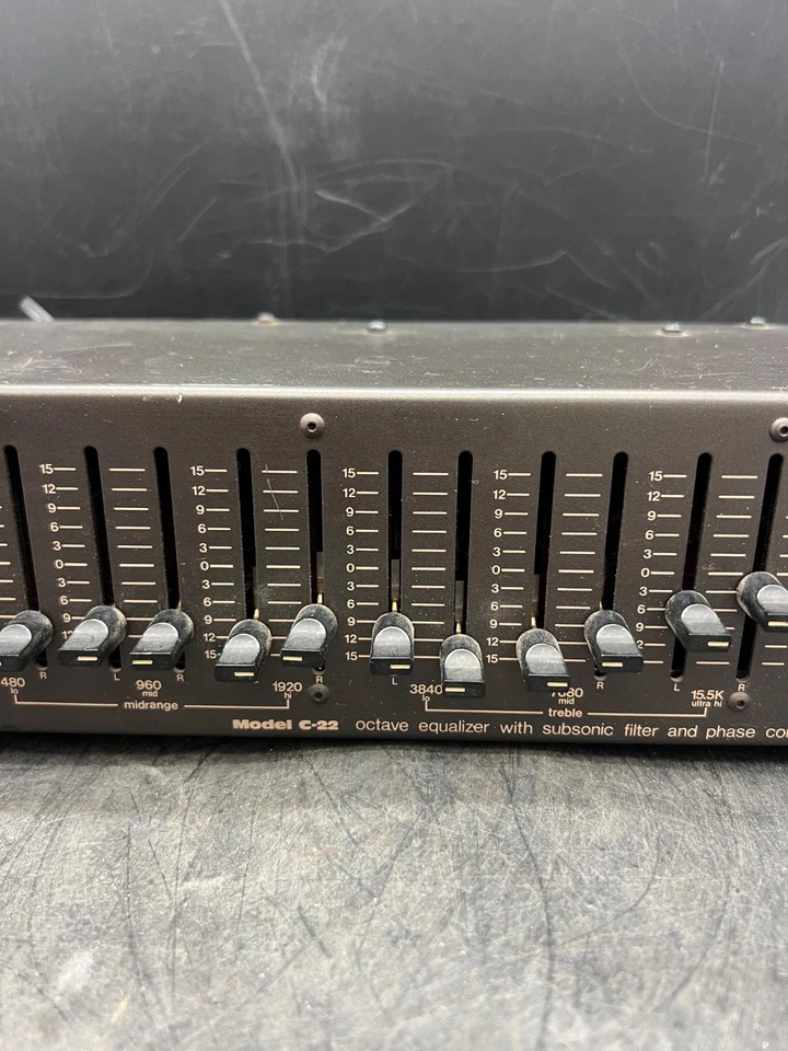 Unidad de control de sonido ecualizador octava ecualizador ecualizador ecualizador de audio vintage B28629 Foto 3 de 4