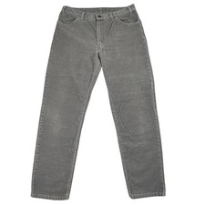 Vintage Levi's Pants Men's 33x31 519-1555 Gray Corduroy USA Made Straight Leg