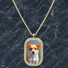 New Cute Dog Puppy Pendant Necklace Picture Design Charming Gold Tone Best