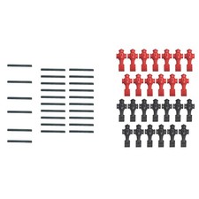 Set of 26 Shelti Black  Red Foosball Table Game Men w Roll Pins