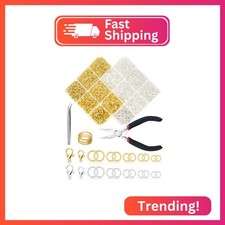 FIVEIZERO 2400PCS Jump Rings Kit for Jewelry Making Supplies Necklace Repair w