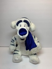 Disney Store Exclusive Winter Blue  White Tigger Plush Stuffed Animal GUC 12"