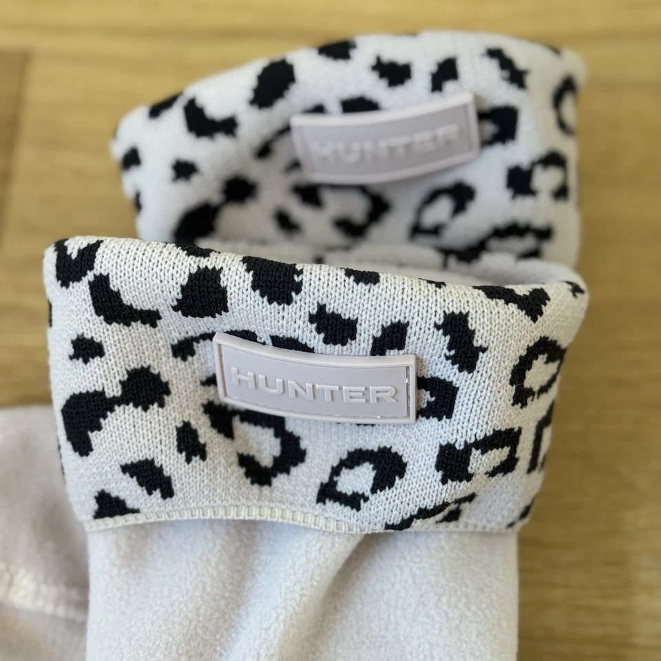 HUNTER Niños Jacquard Bota Calcetines Haze Lavanda Leopardo (S/US 8-10) Foto 4 de 4