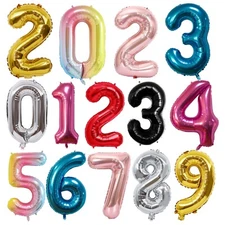 16" Giant Foil Number Balloons letter Air Helium Birthday Age Party Wedding Fun