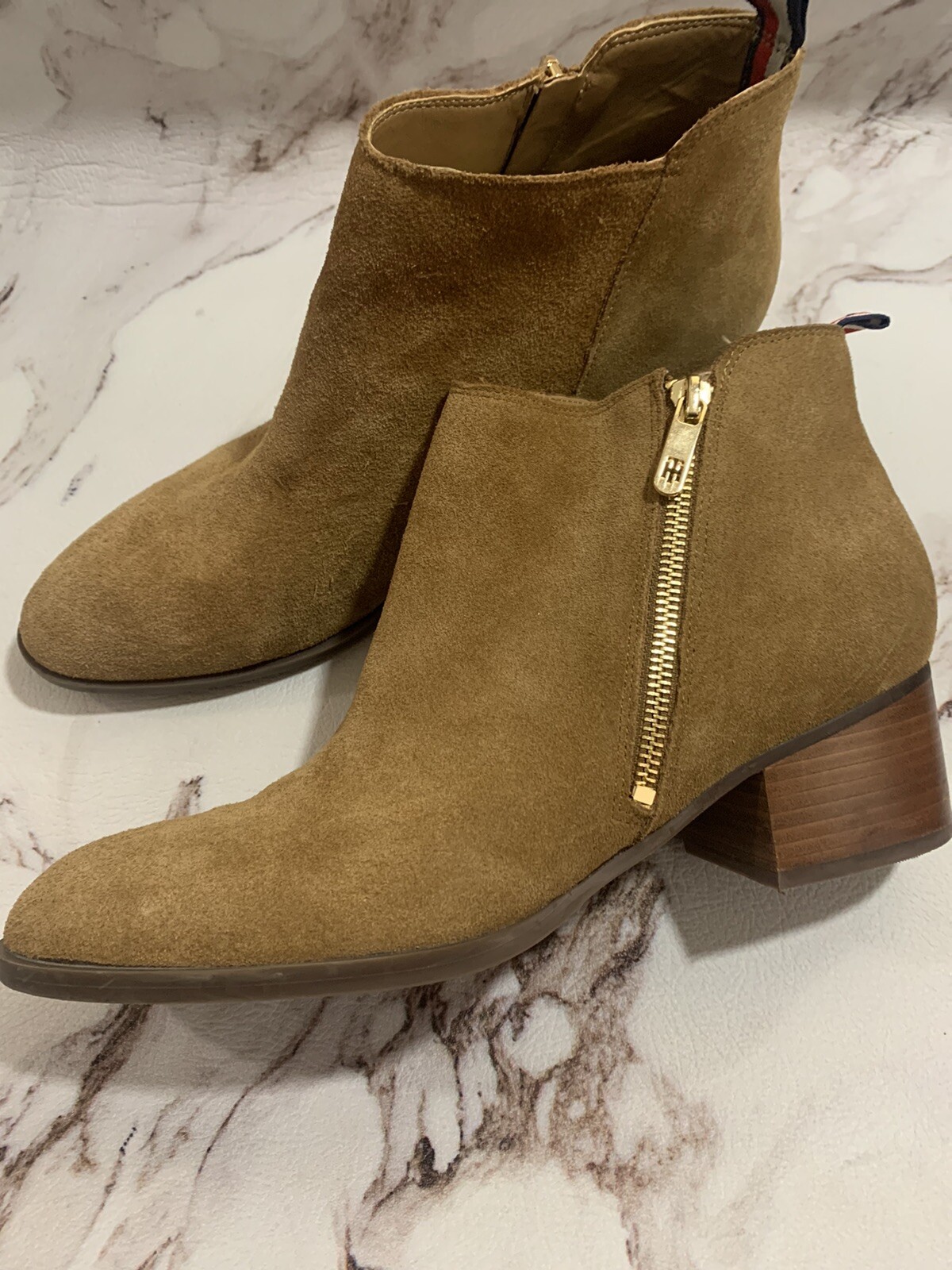 tommy hilfiger women's brown suede boots