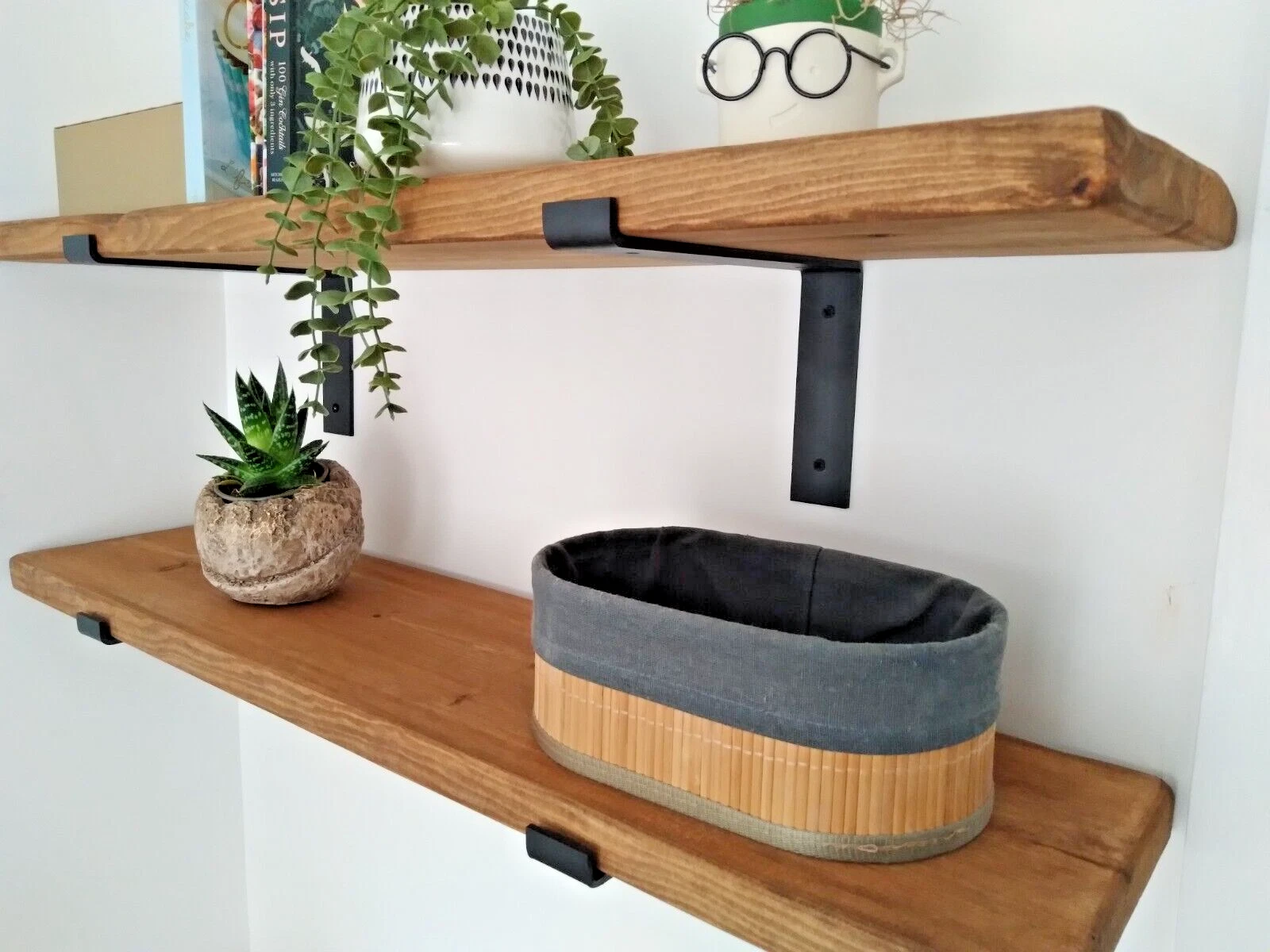 Shelf Solid Wood Scaffold Board/Wall Hanging / 3.4 cm Thick +2 Brackets
Opens in a new window or tab