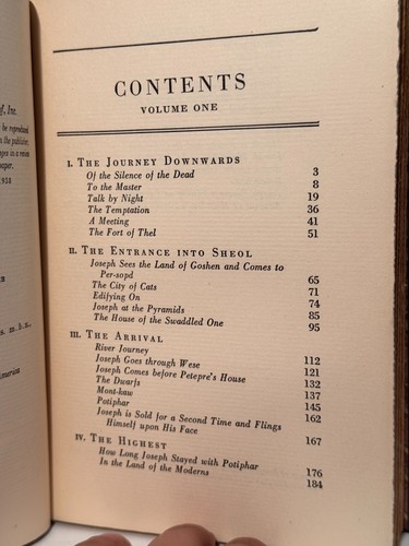 JOSEPH IN EGYPT - Thomas Mann Vintage Hardback 2 Vol Set RARE Borzoi Books Knopf - Picture 11 of 20