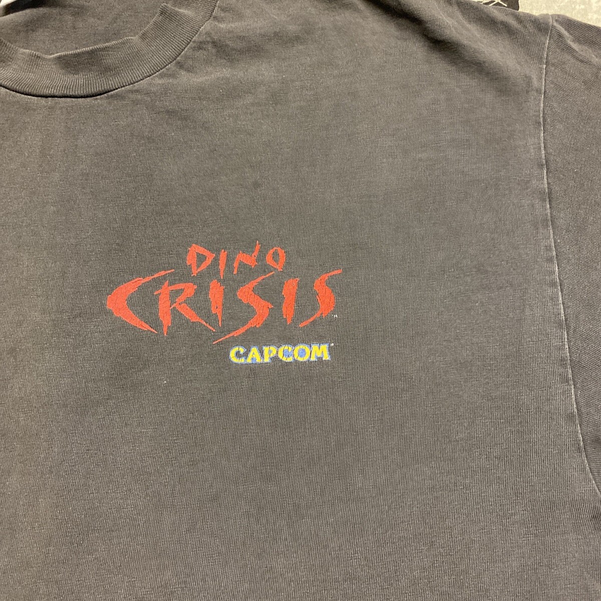【NOS】90's CAPCOM \"DINO CRISIS\" Game Tee VINTAGE 90' DINO CRISIS CAPCOM PLAYSTATION PS1 GAME PROMO T
