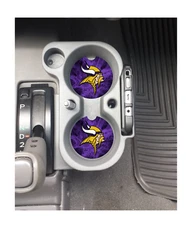 MINNESOTA VIKINGS RUBBER CAR COASTERS SET (2) NFL