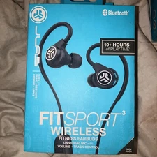 New JLab Audio - Fit Sport Fitness Earbuds Wireless In-Ear Headphones - Black