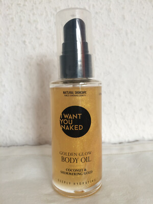 I want you naked Golden Glow Coconut & Shimmering Gold Body Oil 50 ml