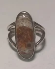 Vintage Navajo Sterling Silver And Agate Ring Size 5
