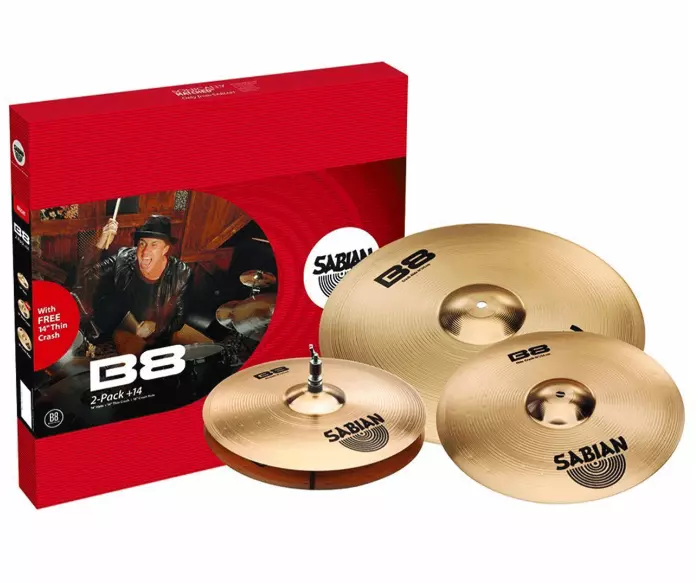 Sabian B8 4 Cymbal pack brilliant w 18
