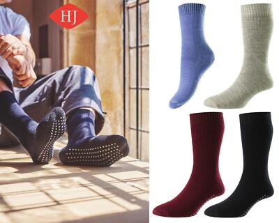 HJ Hall Hüttenschuhe Socken Herren Damen rutschfest Thermo warm Stricksocke