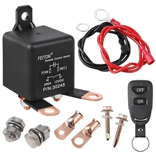 Interruptor Remoto Desconexión Batería Kill Switch Para Coche Camión DC12V 200A