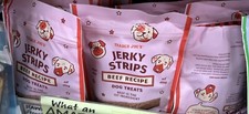 3 Packs Trader Joe's Beef Recipe Jerky Strips Dog Treats   