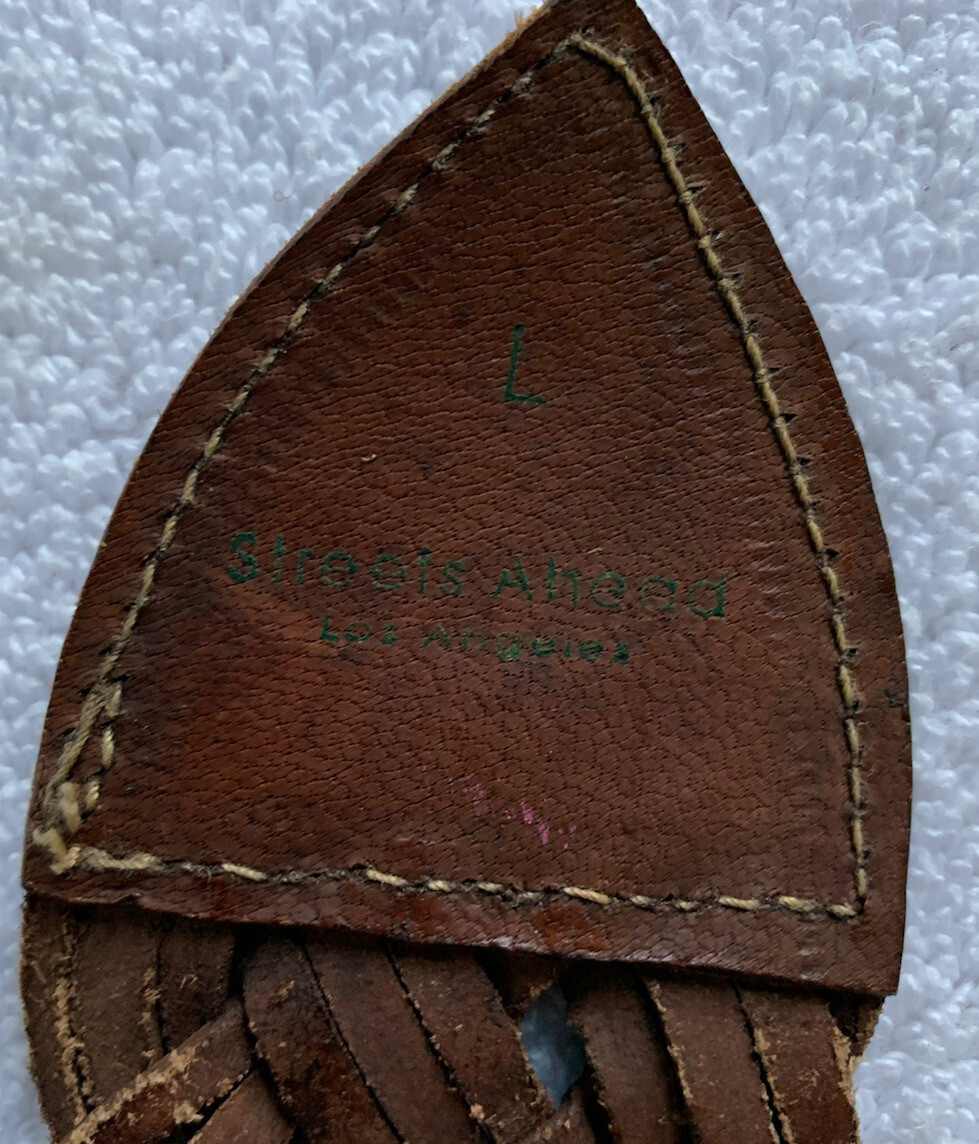 VTG Streets Ahead Belt Women’s Large Handmade Leather Sterling Medallion Buckle